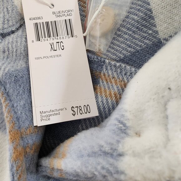 Women's Warm & Cozy Plaid Flannel Shirt/Jacket - XL - NWT - Picture 7 of 9